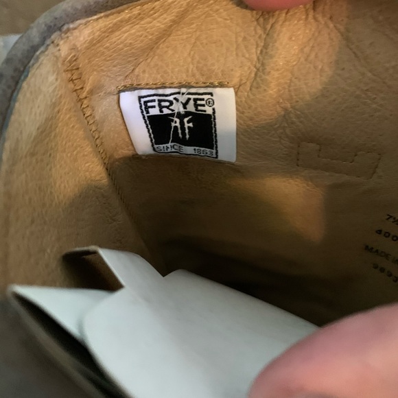 Frye Paige Tall Riding Boots Grey Leather - Picture 3 of 6